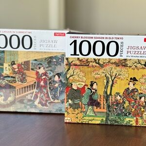 ‼️Bundle of 2️⃣ Jigsaw Puzzles featuring Japanese art - 1000 Pieces TUTTLE brand